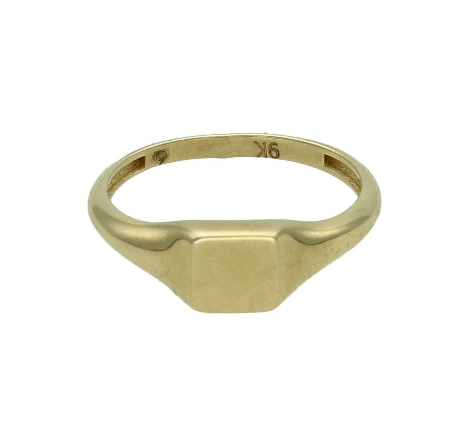 Złoty pierścionek damski 375 w formie sygnetu gładki PI 7070 375. Złoty pierścionek damski. Pierścionek złoty damski o modnym wzorze. Złoty damski pierścionek próby 375. Pierścionek złoty dla kobiety na prezent (2).jpg